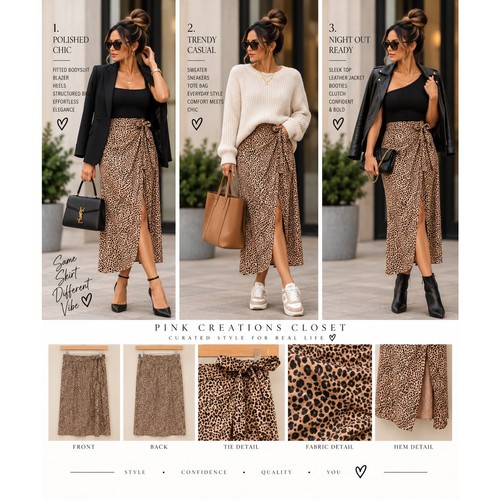 Leopard print side tie - leopard,