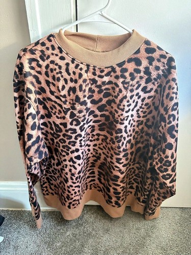 Leopard print crewneck - print,
