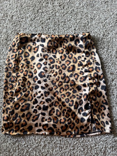 Leopard print mini skirt - skirt, (m)