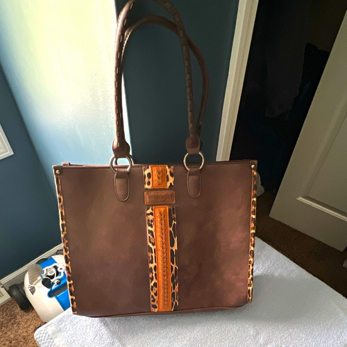 Wrangler brown tote bag - brown,