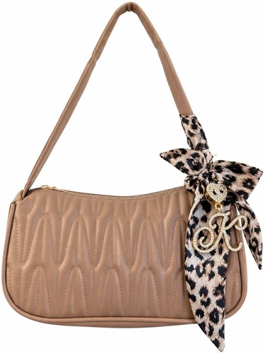 Tan quilted shoulder - shoulder, with