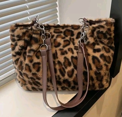 Leopard print tote purse - leopard,