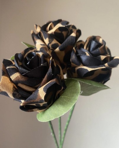 Bandana roses leopard - bandana,