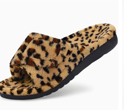 Leopard print plush - leopard-print, slide