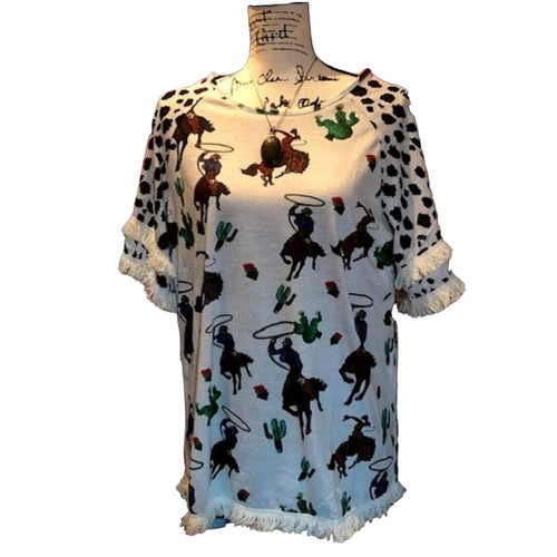 Western theme short sleeve tee - short,